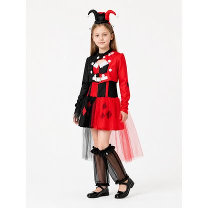 Halloween clown costume with dress and hat Costume Dresses detail