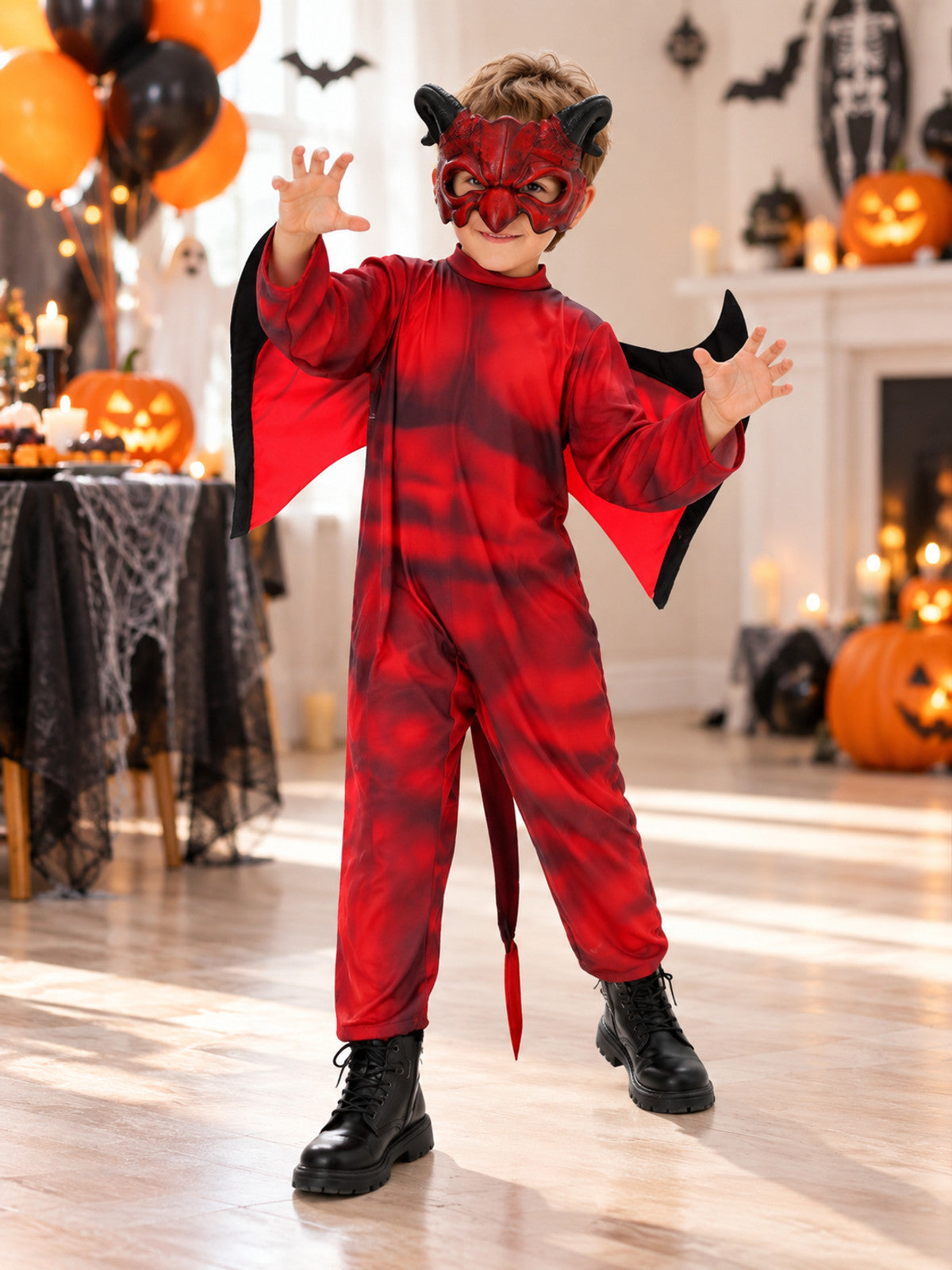 Kids' Devil Costume: Mask, Wings, Tail