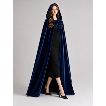 Blue Hooded Carnival Cloak, 110 cm