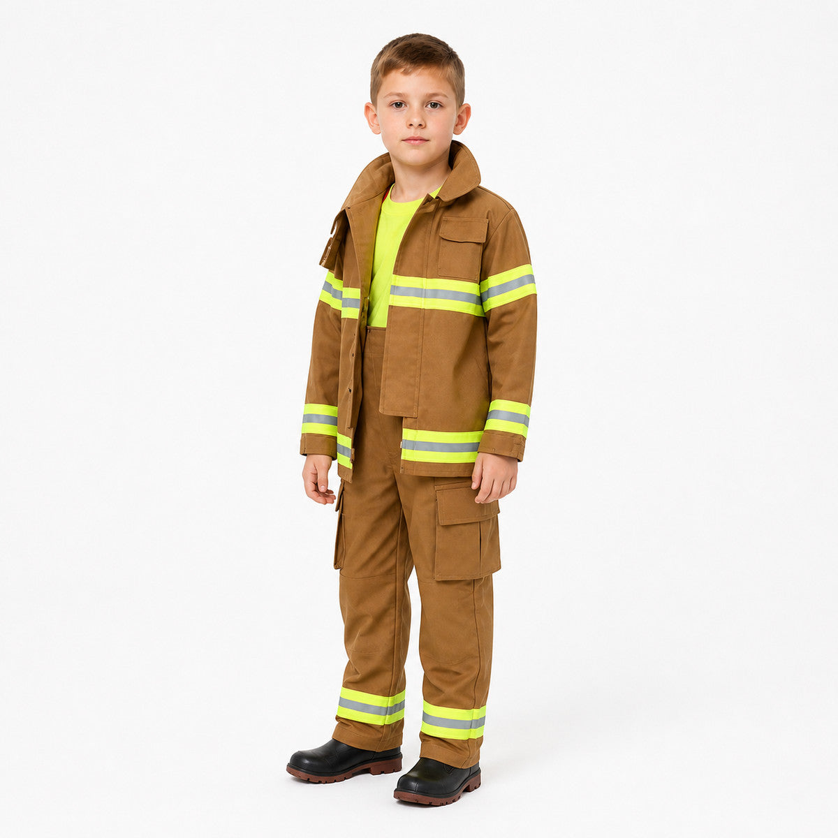Children’s Firefighter Costume with Reflective Stripes