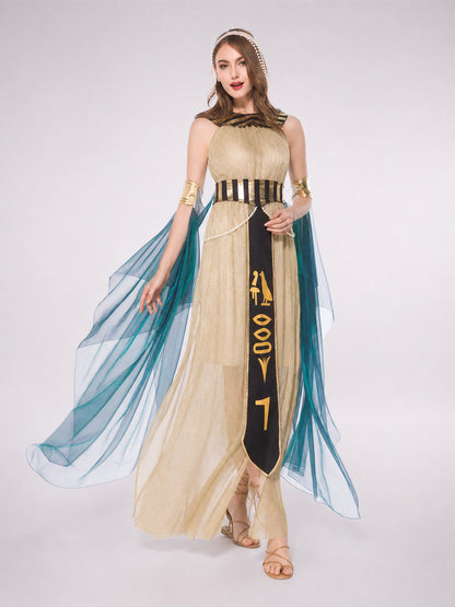 Cleopatra Cosplay Costume: Dress and Cape