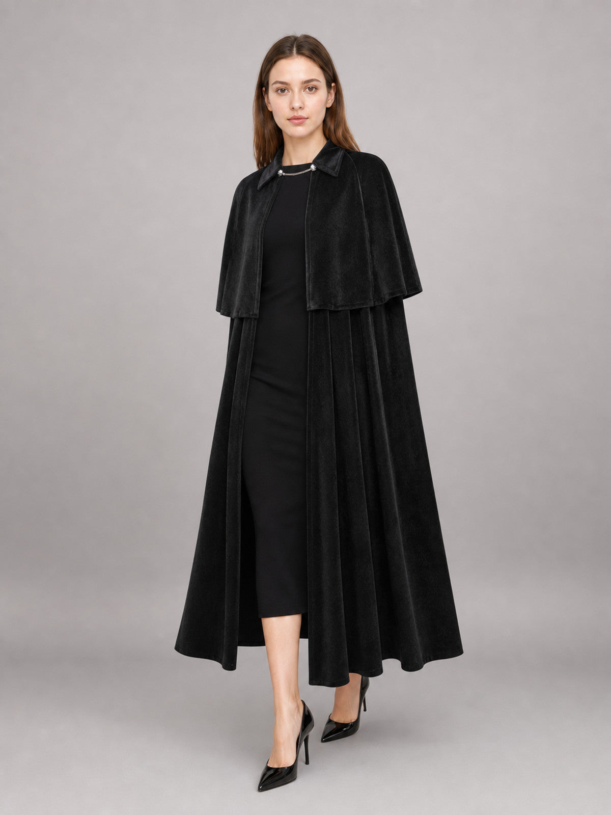 Black Gothic-Style Carnival Cloak