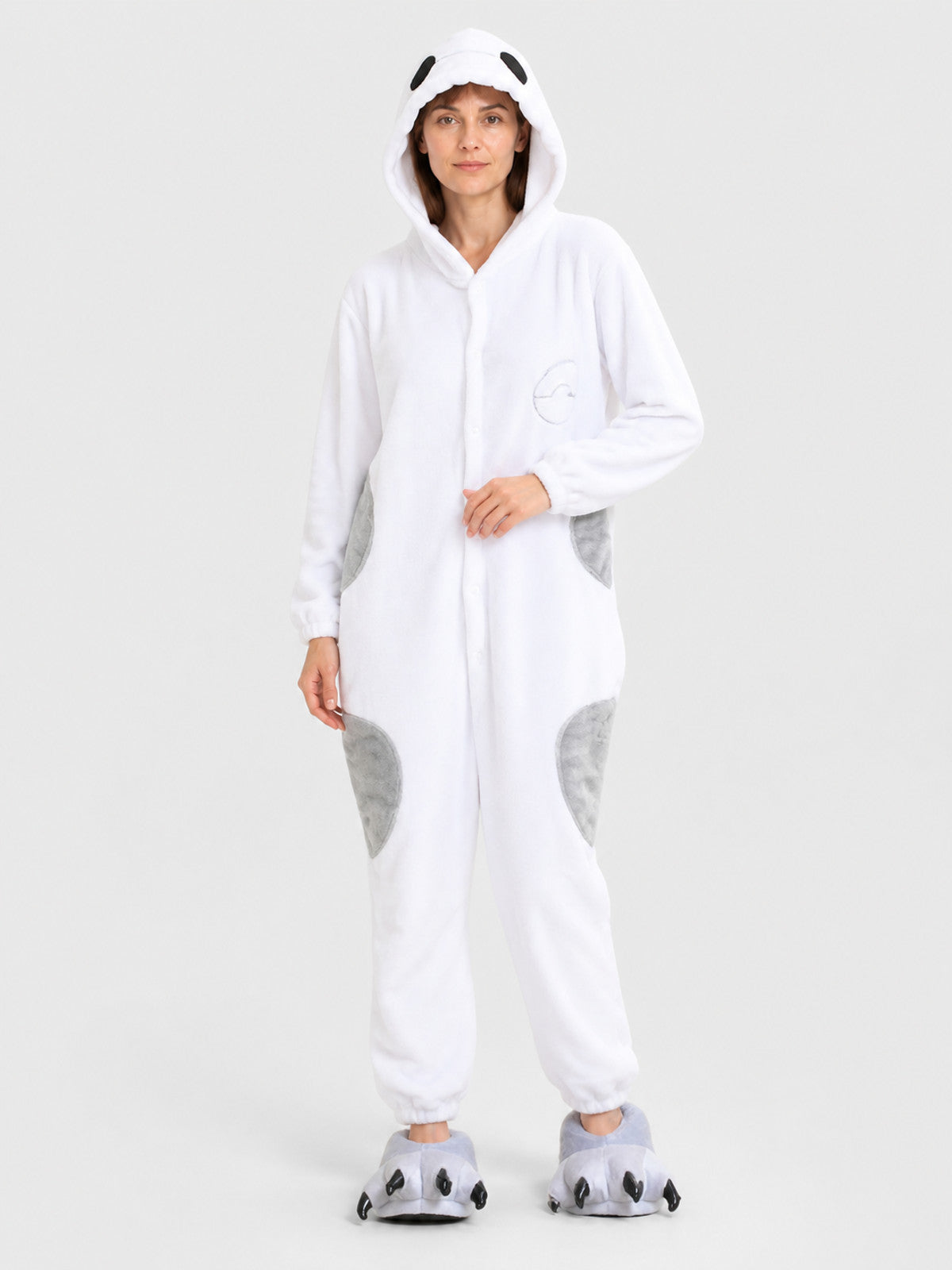 Panda Flannel Pajama Jumpsuit with Hood product detail