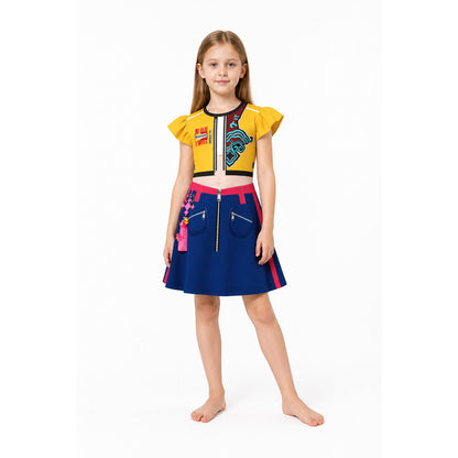 Halloween Printed Striped Carnival Costume Dress
