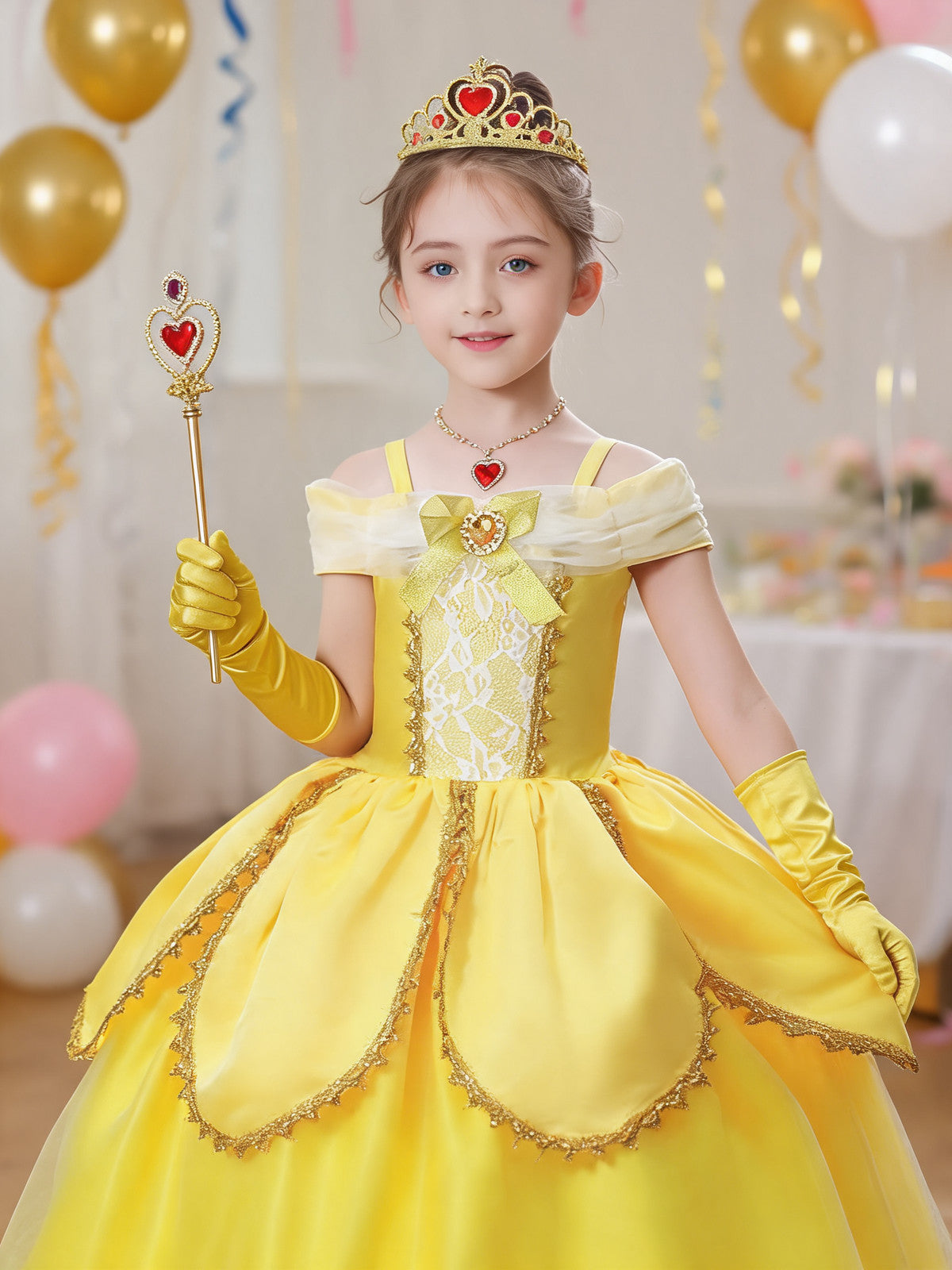 Gold Princess Carnival Costume Set lifestyle view