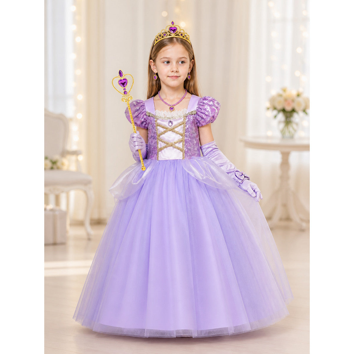 Purple Princess Costume for Halloween lifestyle view