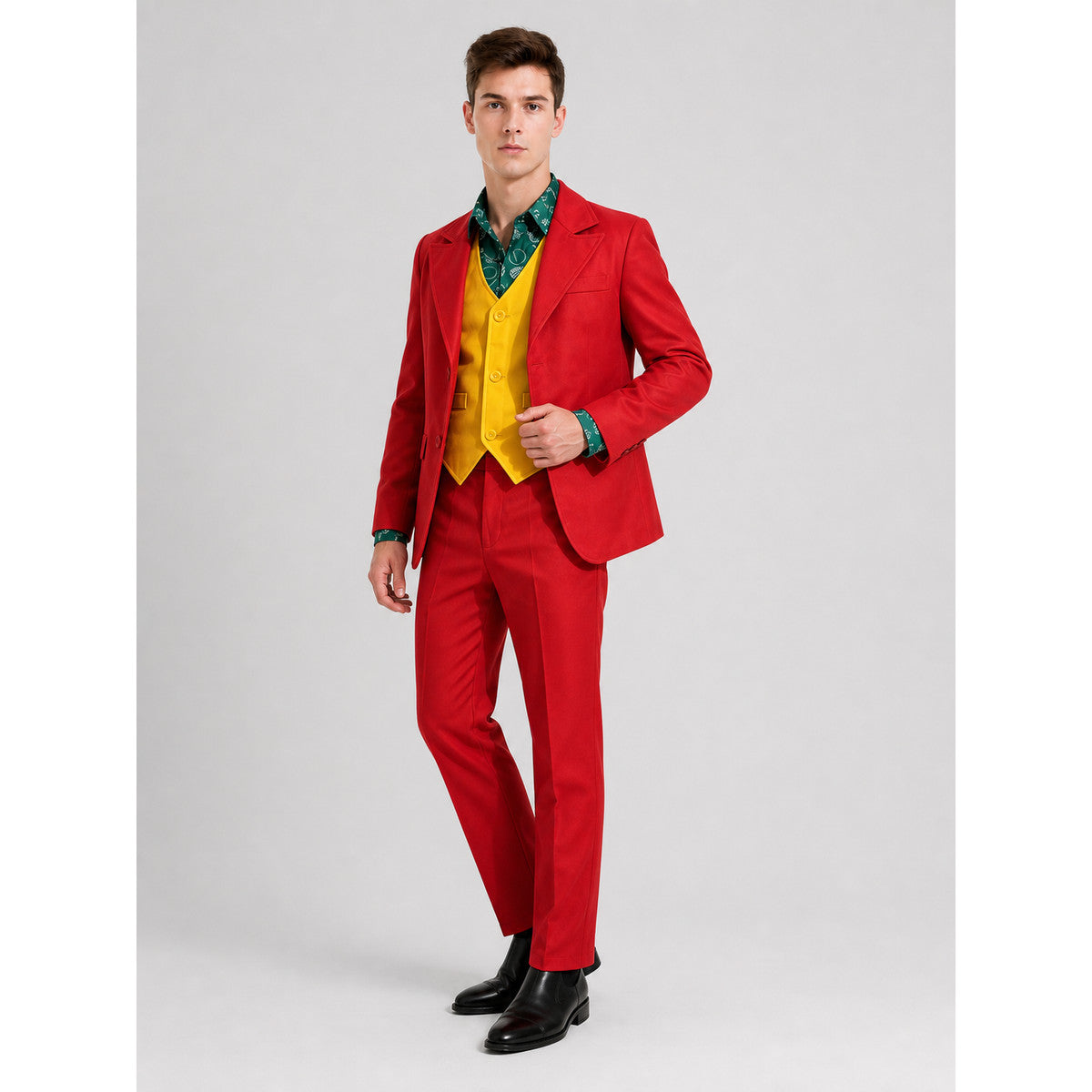 Stage Clown Costume, Jacket, Vest, and Pants