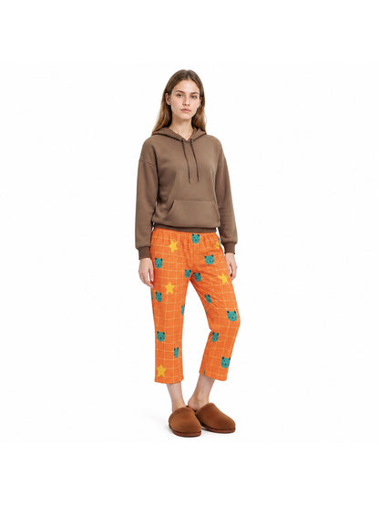 Hooded Pajama Set with Pocket and Print product detail