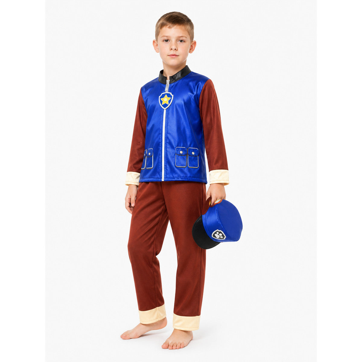 Kids' blue PAW Patrol costume with hat Costume Headwear detail