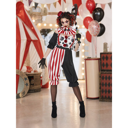Halloween Clown Costume with Collar and Gloves lifestyle view