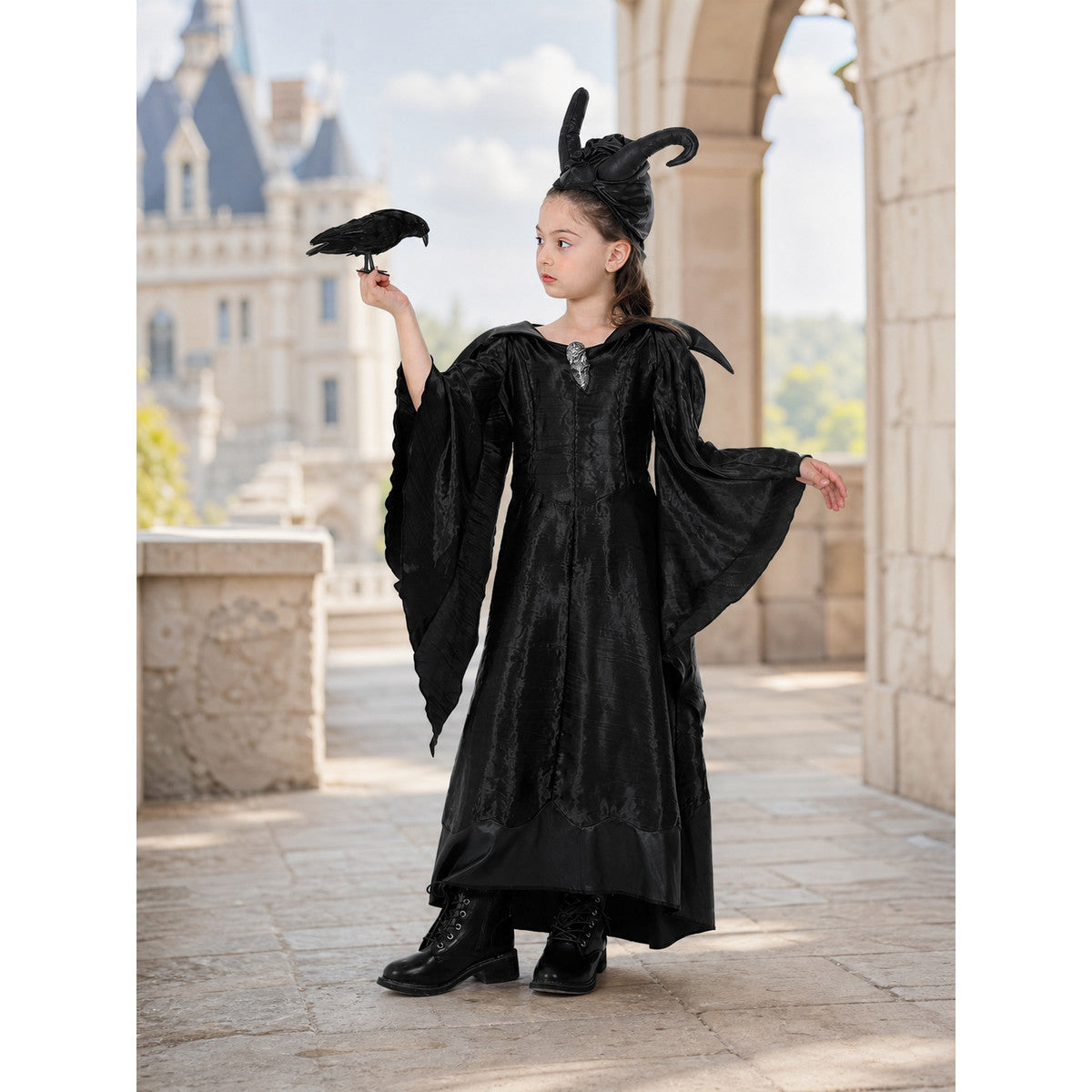 Halloween Costume: Dress and Horned Headpiece lifestyle view