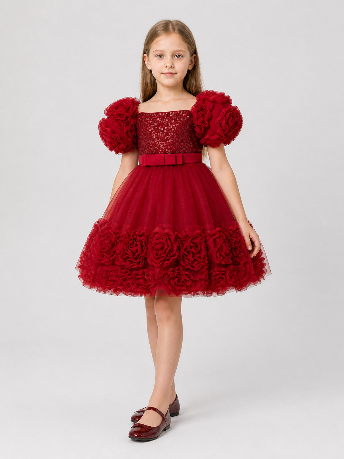 Festive Sequin Princess Dress with a Full Skirt Costume Dresses detail