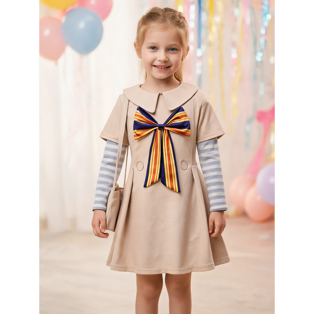 Kids' Halloween Carnival Costume with Dress and Purse lifestyle