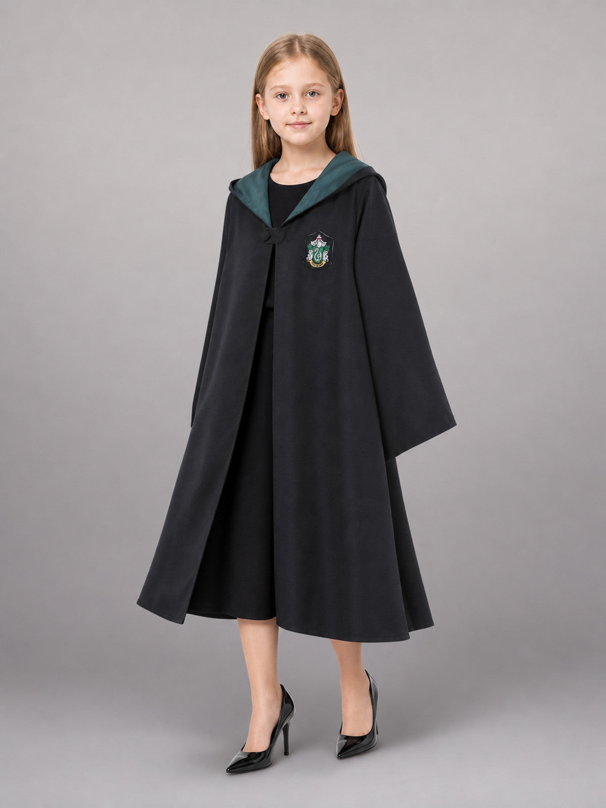Black Hooded Carnival Cloak