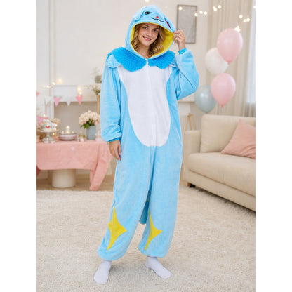 Hooded kigurumi jumpsuit for parties lifestyle view