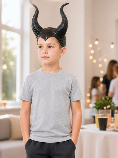 Carnival Headpiece with Black Horns for Cosplay