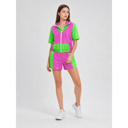 Sports Set with Shorts and Zip-Up Jacket