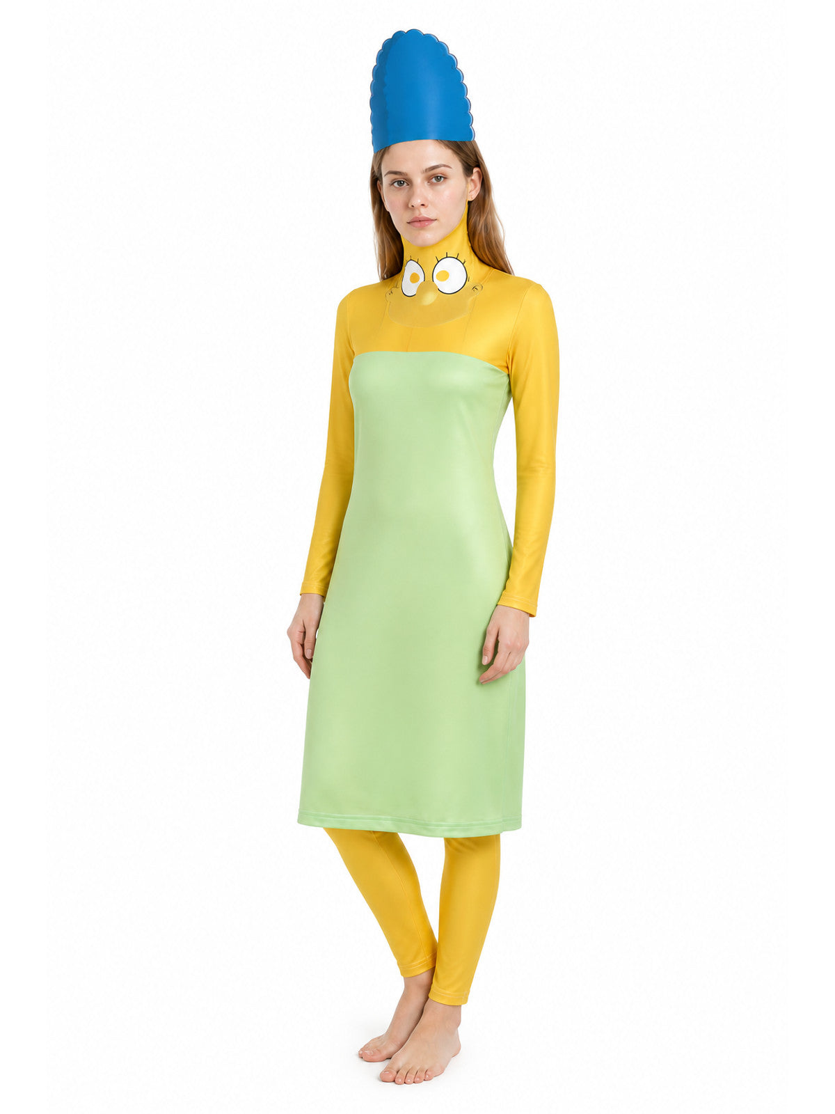 Maggie Cosplay Costume, Long Jumpsuit with Skirt Costumes detail