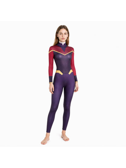Red Cosplay Jumpsuit with Gold Accents Costumes detail