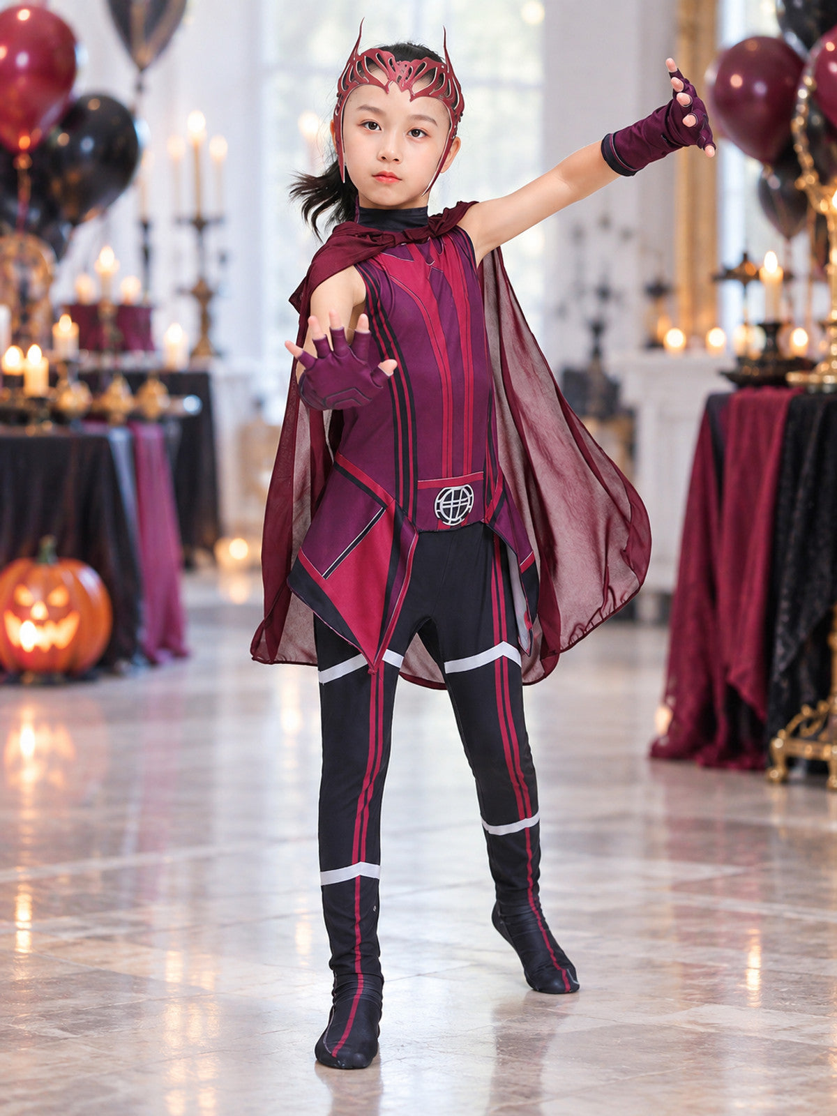 Kids' Carnival Cosplay Costume, Burgundy