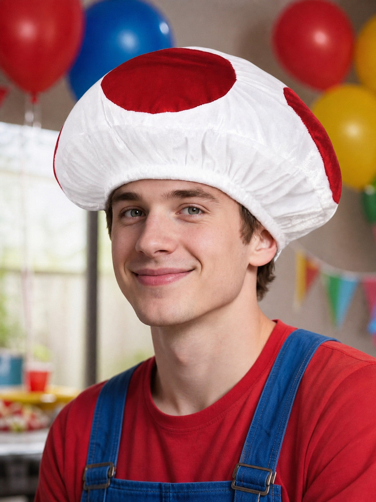 Red and White Mushroom Costume Hat