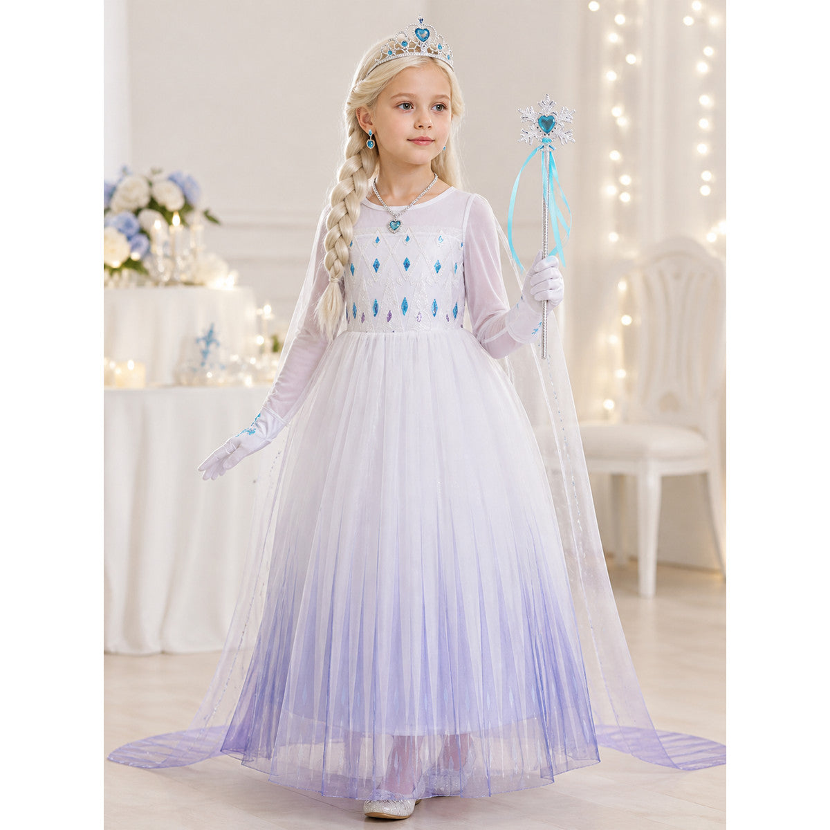 Snow Queen Carnival Costume for Halloween lifestyle view