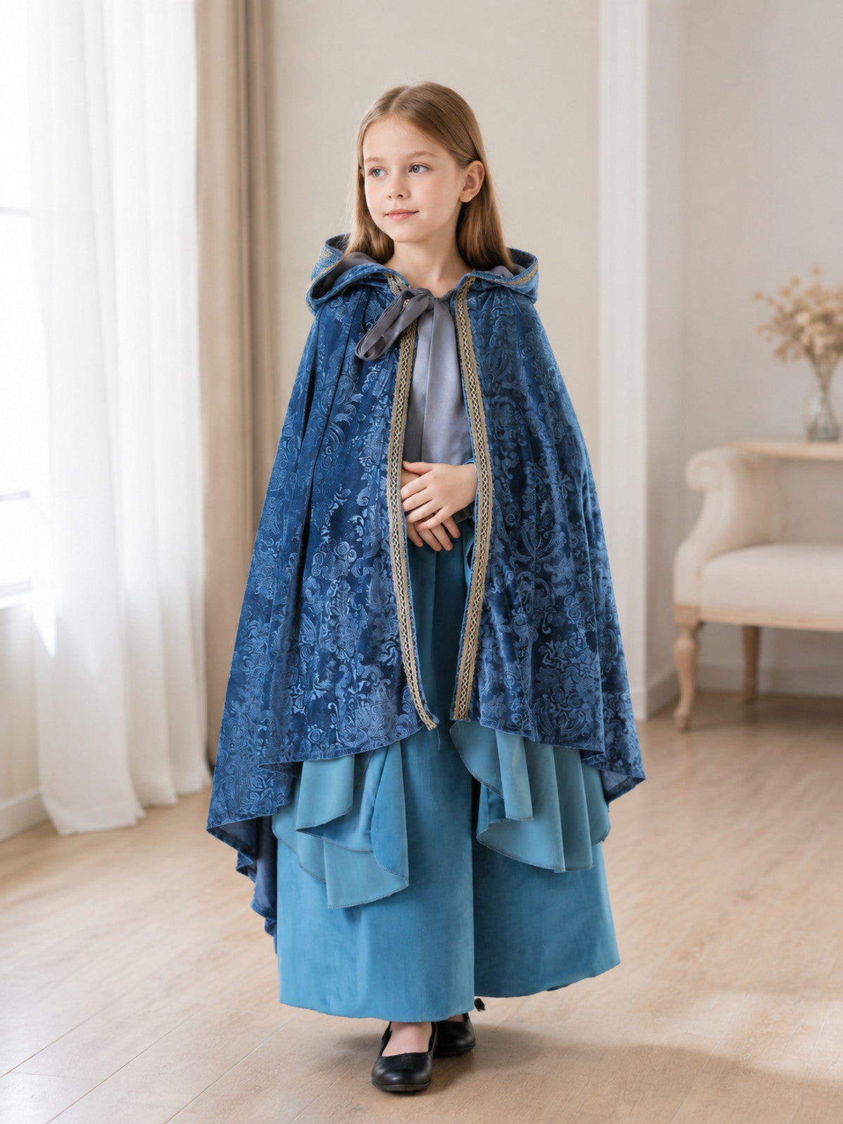 Medieval Hooded Dress for Cosplay and Masquerades lifestyle view