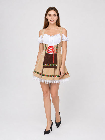 Bavarian Historical Costume for Cosplay with Apron Costumes detail