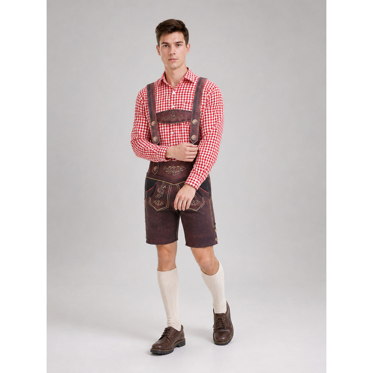 Red and White Checkered Shirt for Oktoberfest lifestyle