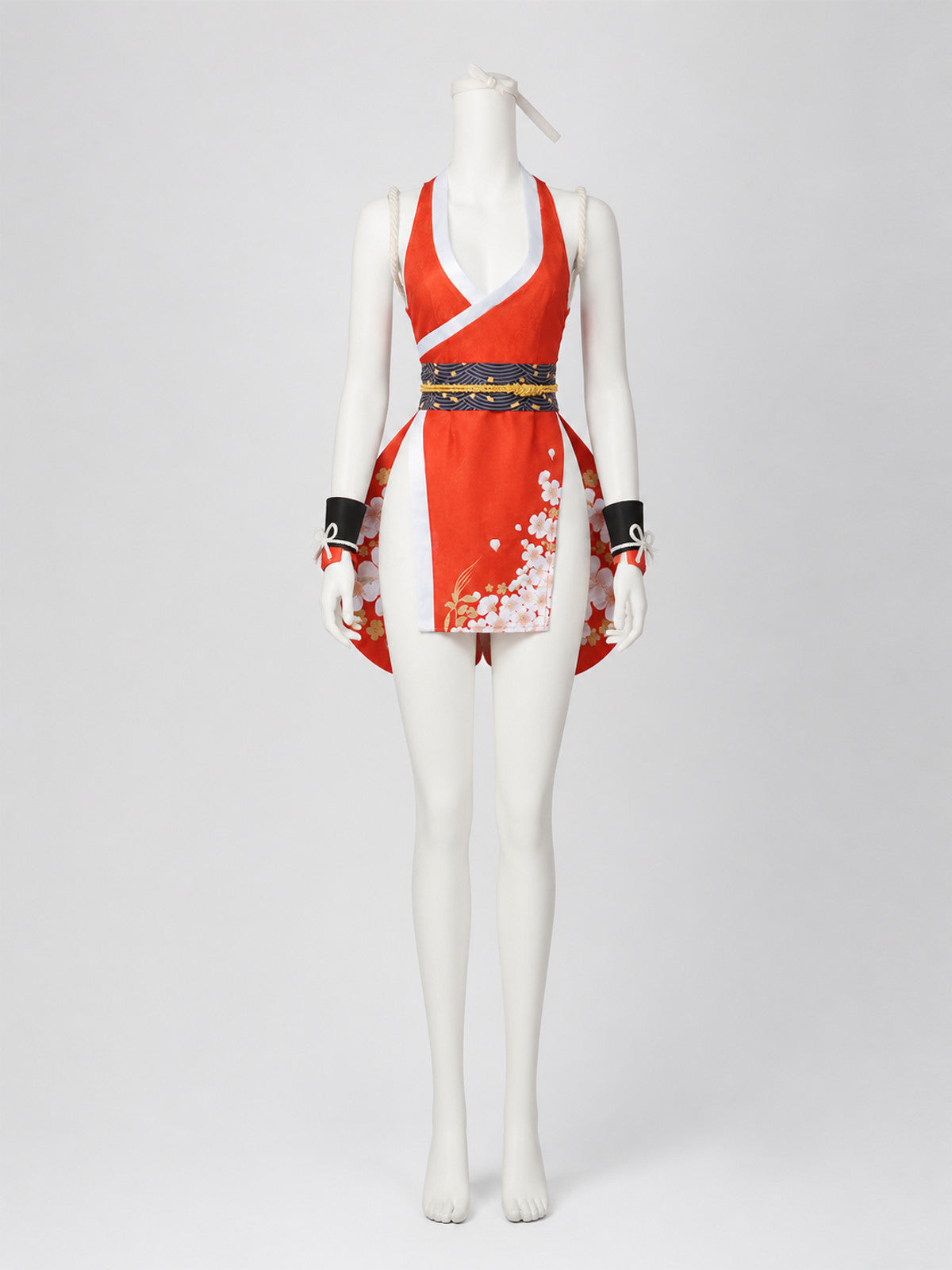 Mai Shiranui Cosplay Costume, Red-and-Black Set Costumes detail