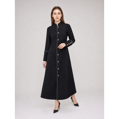 Long Black Coat for Medieval Cosplay