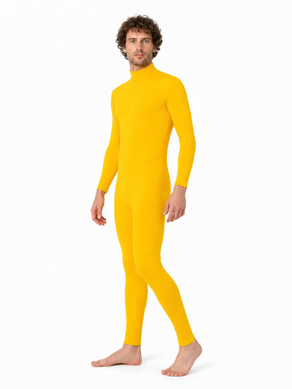 Yellow One-Piece Jumpsuit with High Collar product detail