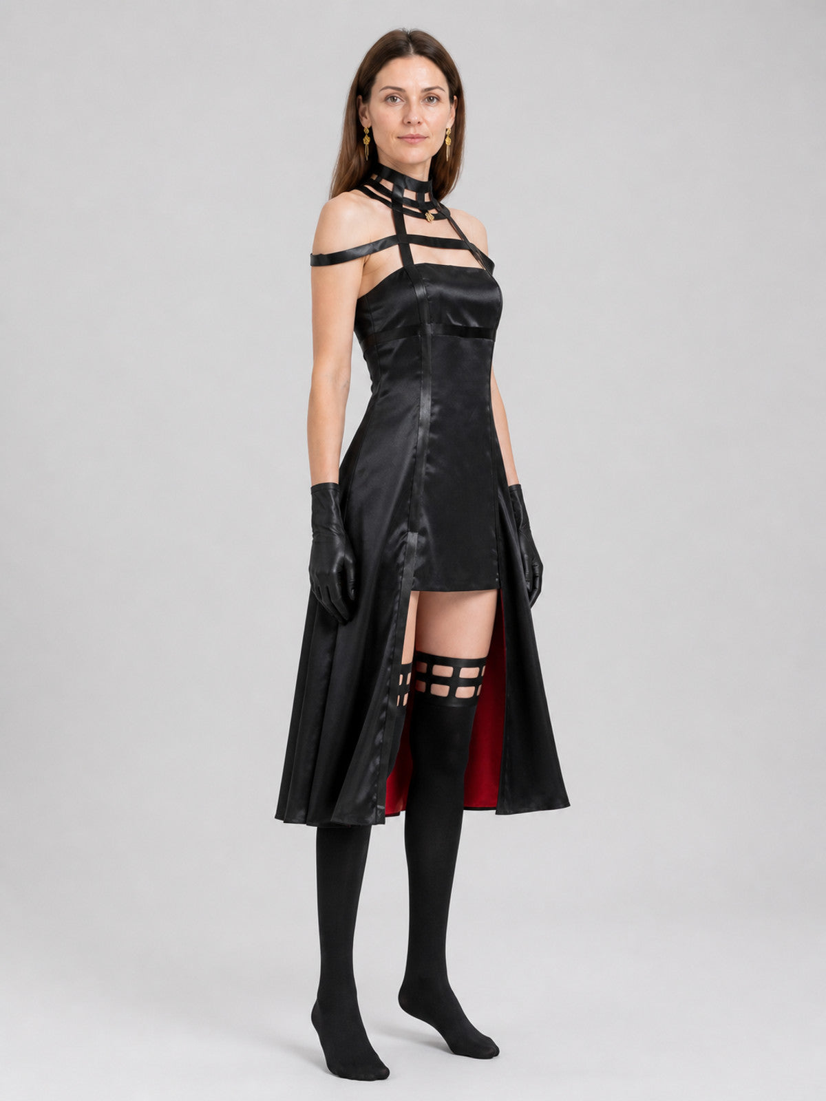 Yor Forger Spy x Family Cosplay Dress with Accessories side view