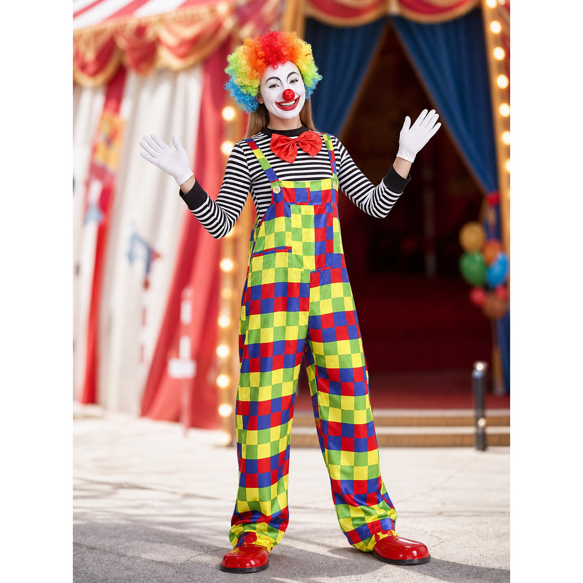 Adult Clown Costume for Halloween and Stage lifestyle view