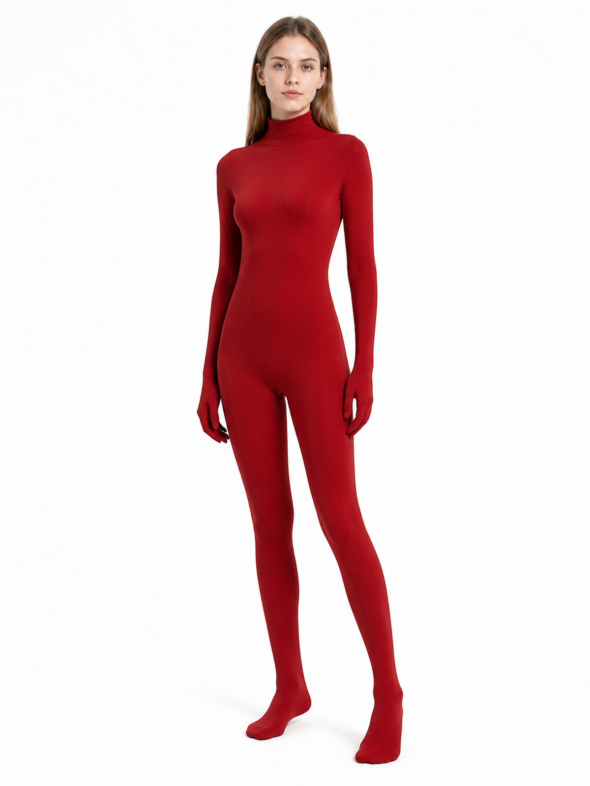 Form-Fitting Jumpsuit with Covered Hands and Feet product detail
