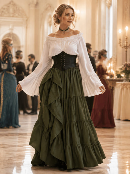 Long Renaissance Dress with Corset Insert lifestyle view