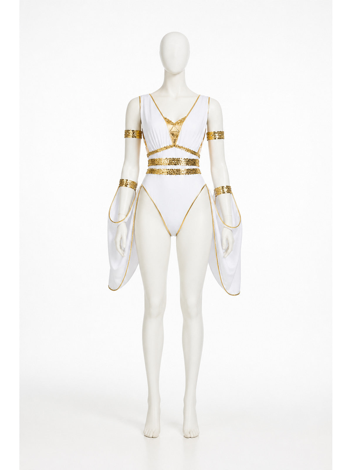 Halloween Sequin Jumpsuit with Capelet Costumes detail