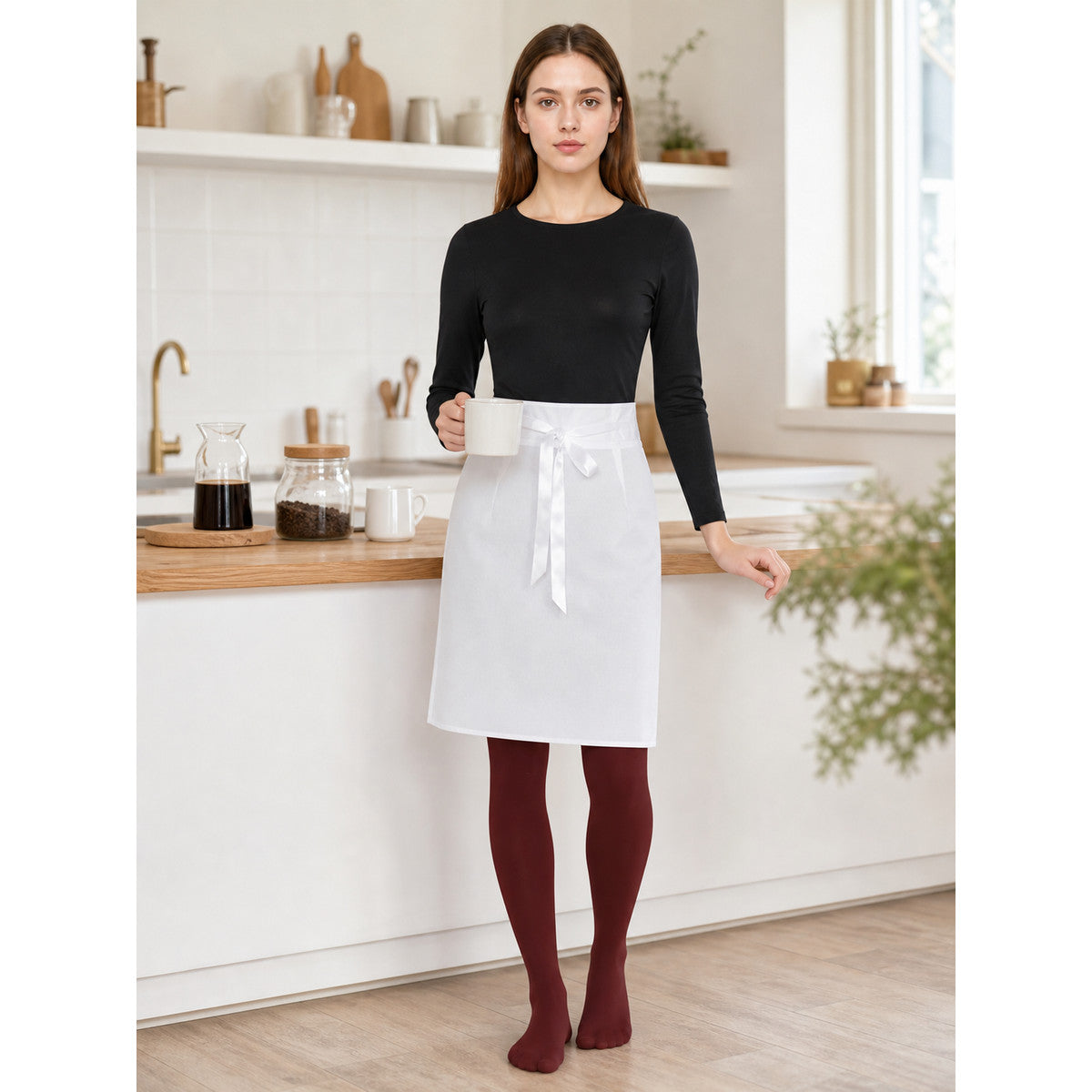 Nohara Rin Cosplay Costume: Black Top and White Skirt lifestyle