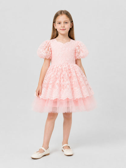 Girls' Princess Dress with Lace and Full Skirt Costume Dresses detail