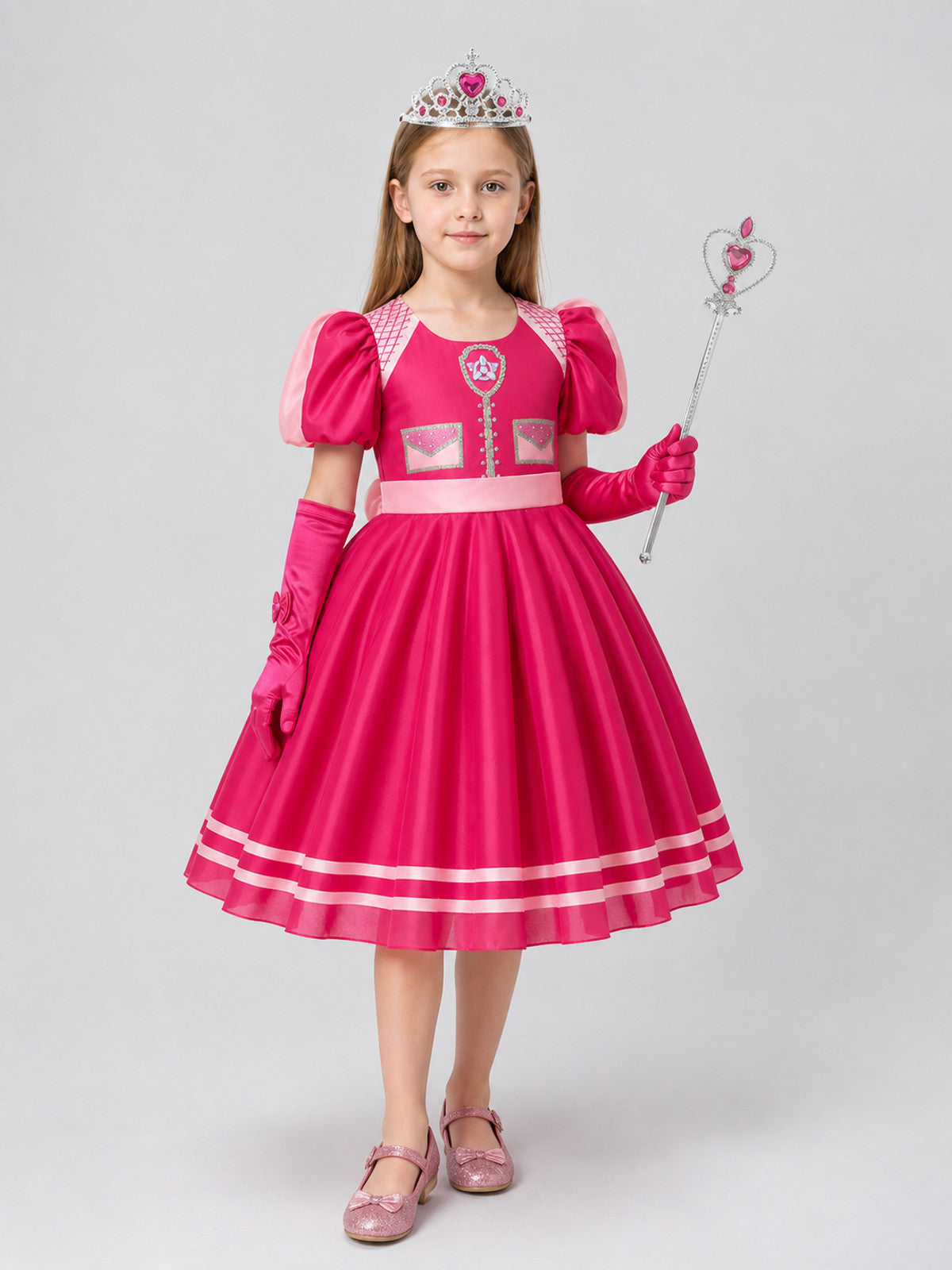 Cosplay Set: Dress, Crown, Gloves, and Wand Costume Dresses detail