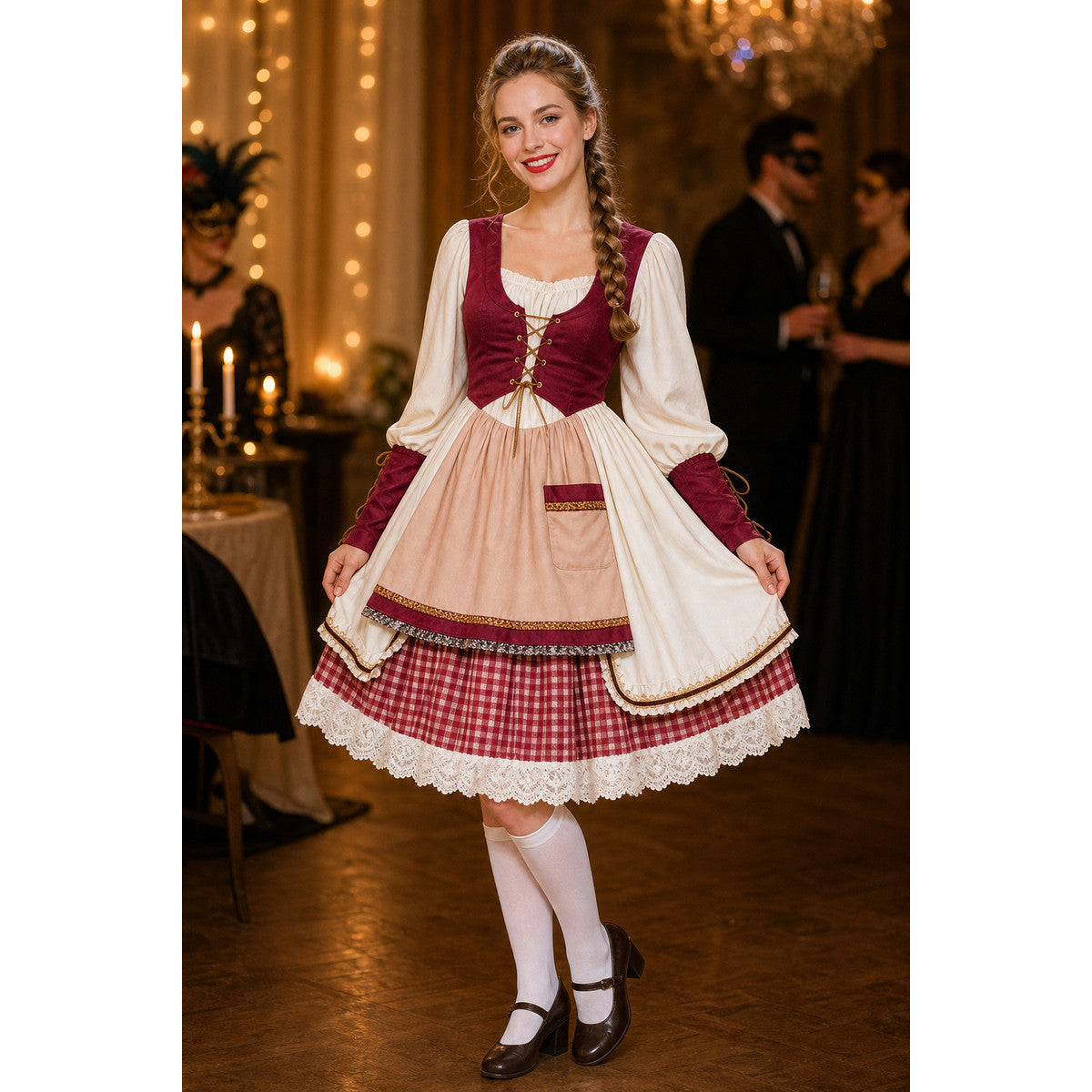 French Fairy Tale Costume Dress with Apron lifestyle