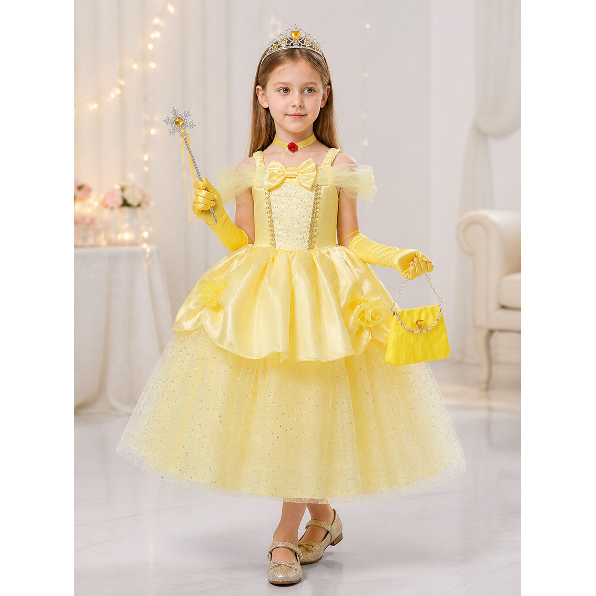 Yellow Princess Costume for Halloween and Cosplay