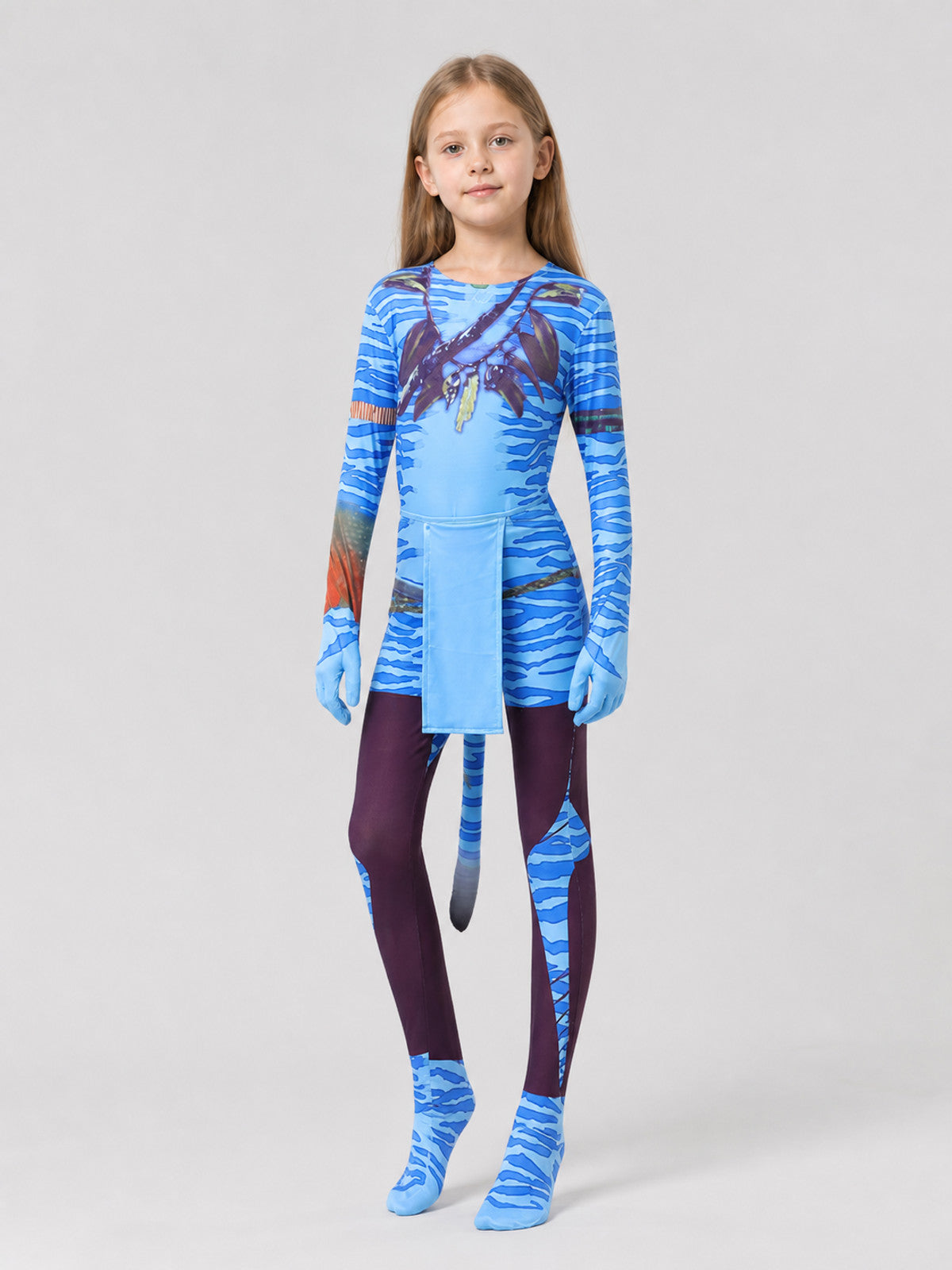 Avatar Cosplay Jumpsuit Costume with Tail Costumes detail