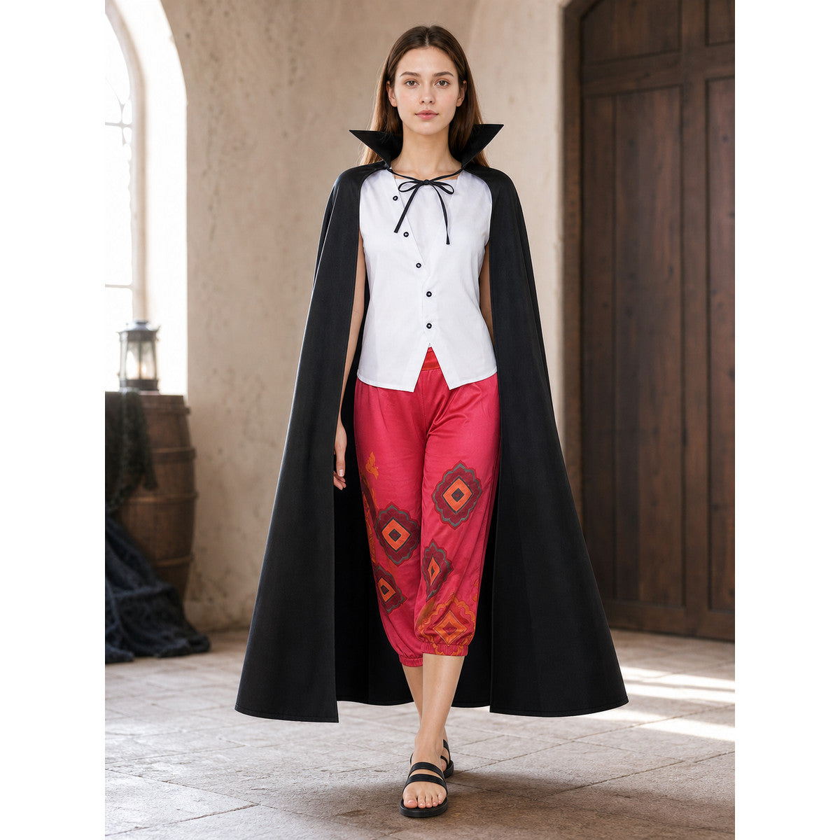 Pirate Cosplay Costume: Cape, Vest, and Pants