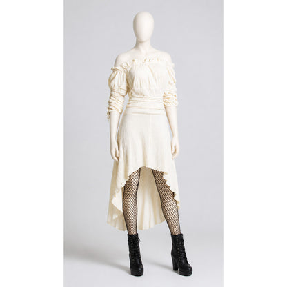 Long Dress with Off-the-Shoulder Neckline and Asymmetrical Hem lifestyle
