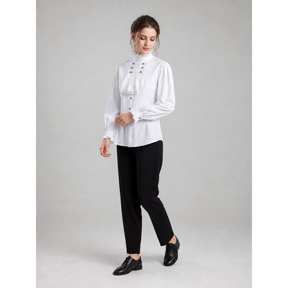 Cosplay Shirt with Jabot and High Collar lifestyle