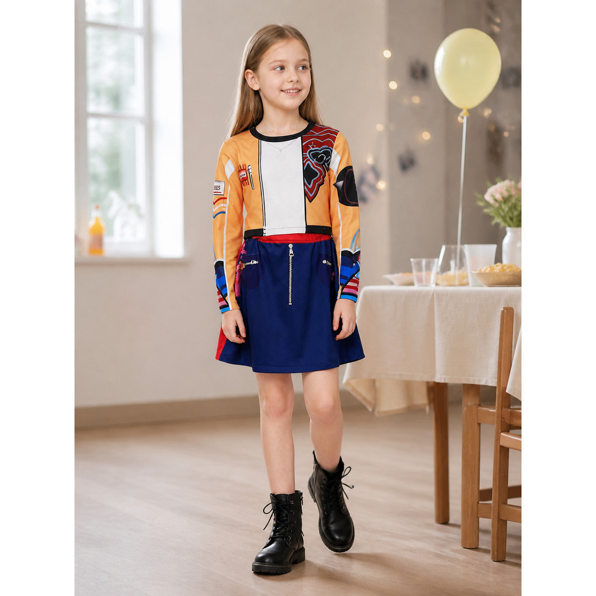 Children's Short Cosplay Dress with Print lifestyle