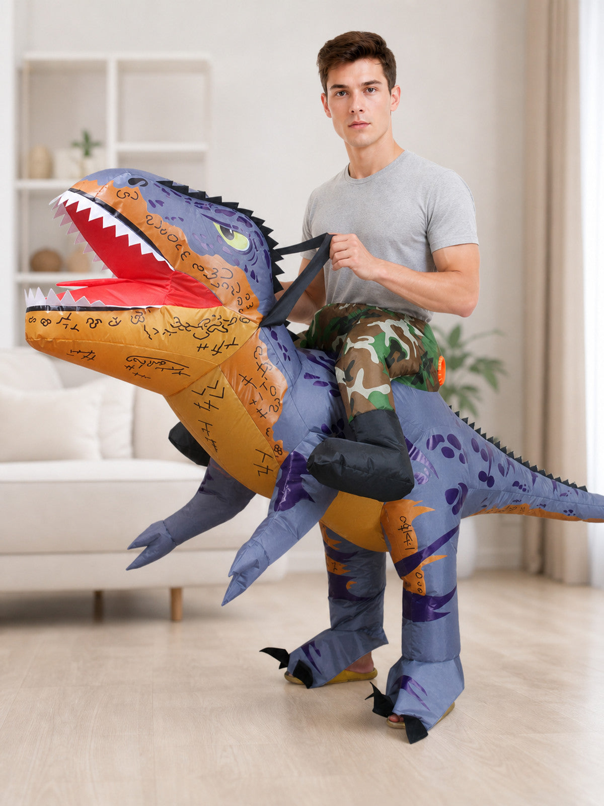 Inflatable Dinosaur Costume for Carnival and Parties