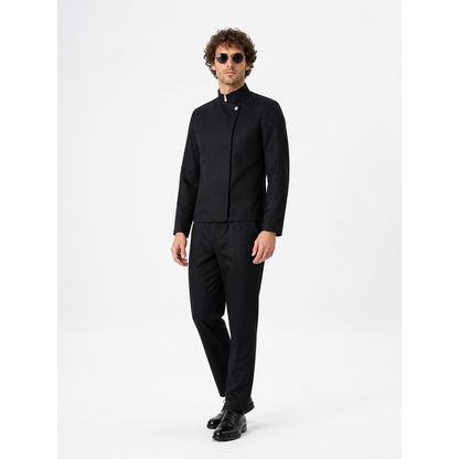 Gojo Cosplay Costume, Black Set on-model front view