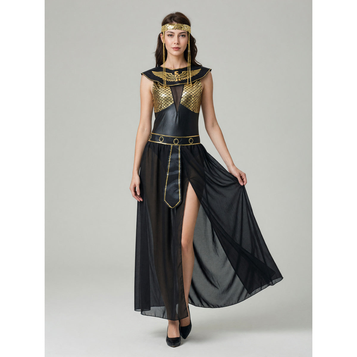 Cleopatra Cosplay Costume, Black and Gold
